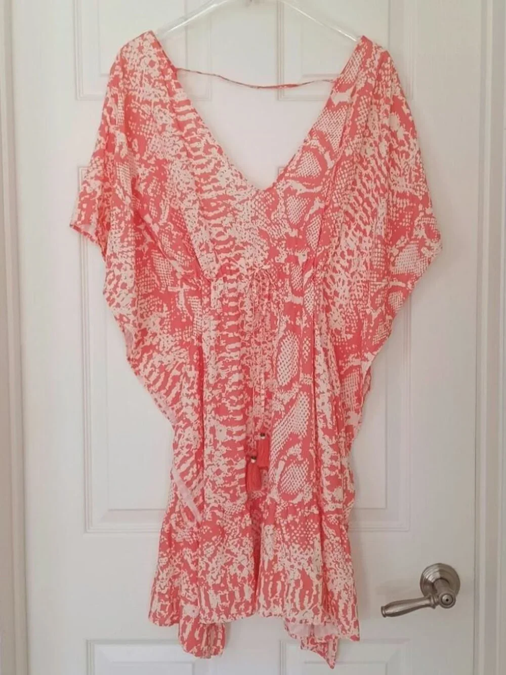 Maaji Spirit Animal Bluebell Kaftan Coral Cream Animal Print L NWT - Picture 4 of 16